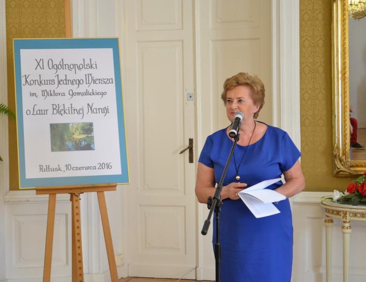 Uroczystość wręczenia nagród w XI Ogólnopolskim Konkursie Jednego Wiersza  im. Wiktora Gomulickiego o Laur Błękitnej Narwi 