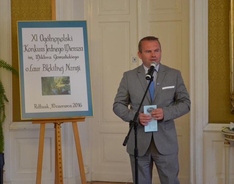 Uroczystość wręczenia nagród w XI Ogólnopolskim Konkursie Jednego Wiersza  im. Wiktora Gomulickiego o Laur Błękitnej Narwi 