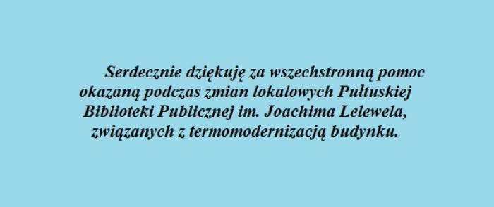 Podziękowanie