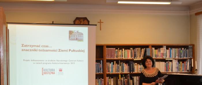 Uroczystość podsumowania projektu „Zatrzymać czas… znaczniki tożsamości Ziemi Pułtuskiej”