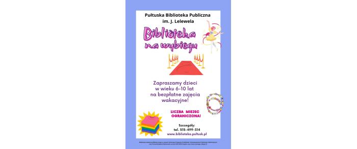 plakat oferta na wakacje dla dzieci 