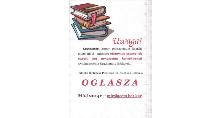 Maj 2014 miesiącem bez kar