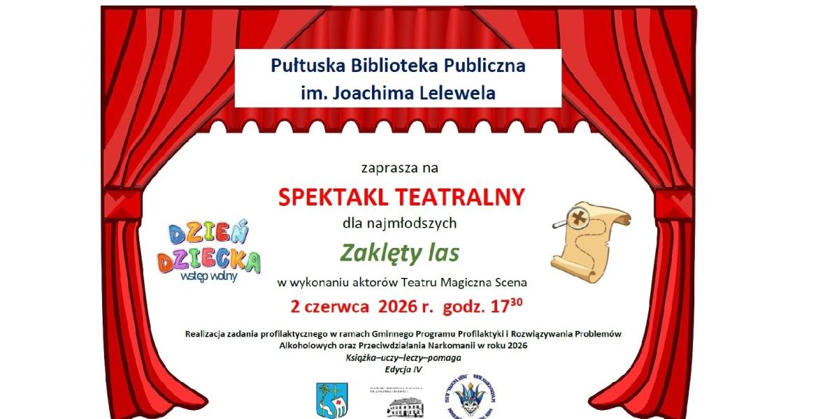 plakat spektakl teatralny, zaklęty las