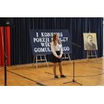 Zdjęcie z I edycji Konkursu Poezji i Prozy Wiktora Gomulickiego, uczestniczka konkursu