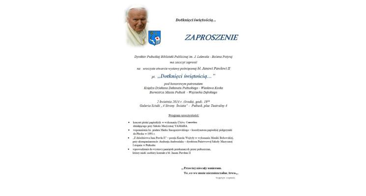 „Dotknięci świętością…”